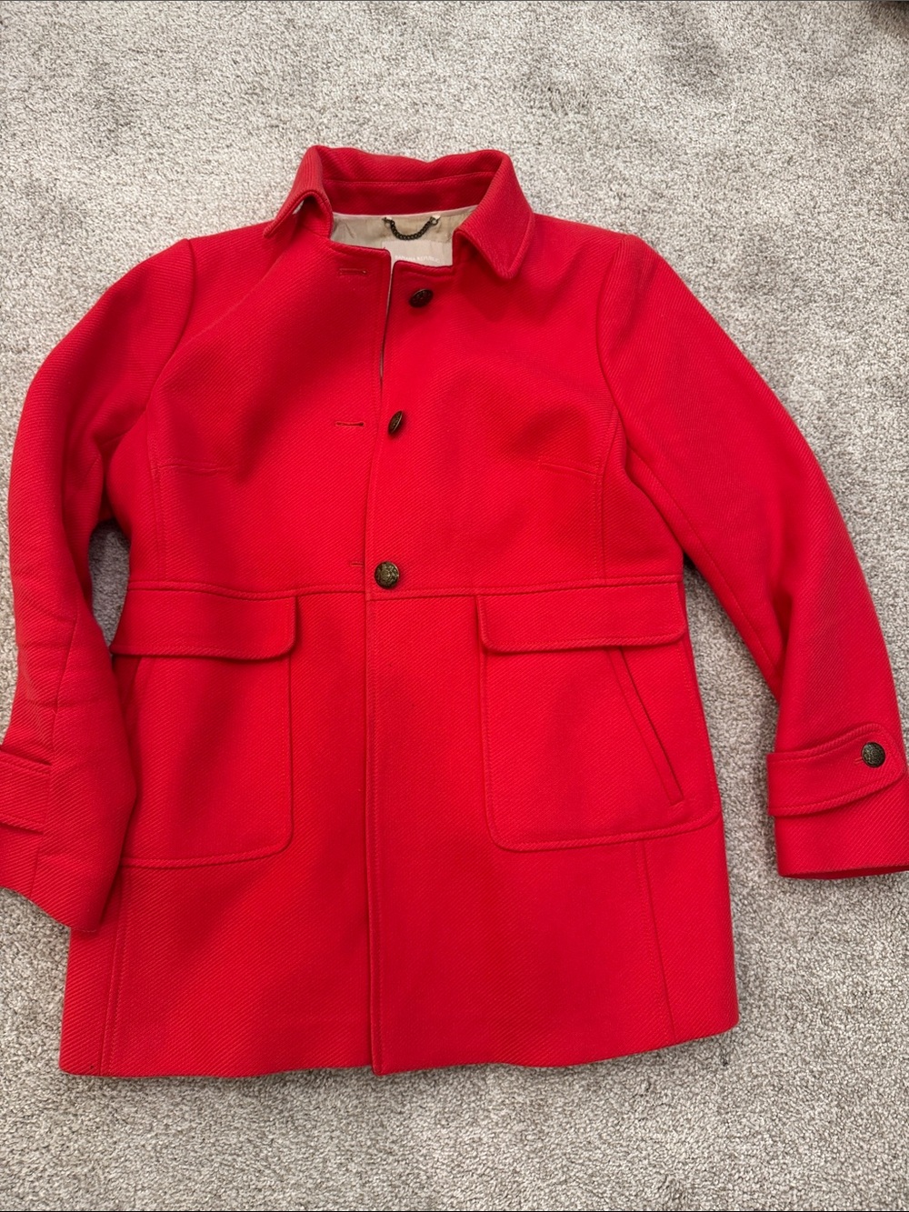 Women’s Red Peacoat Jacket